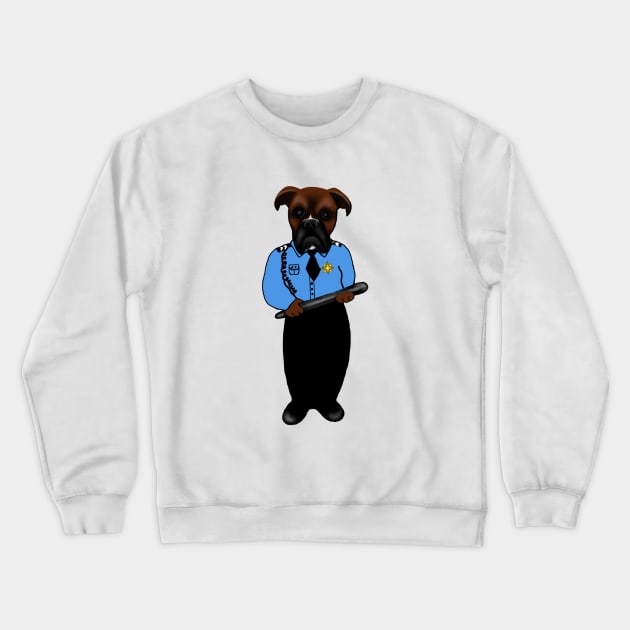 Funny Cop Dog Police Gift Crewneck Sweatshirt by Merchweaver